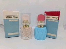 Miu Miu Eau de Parfum Miniature Set of 2 w/ Boxes 7.5ml (Pink/Red Caps) picture