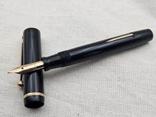 Restored 1920s Sheaffer 3-25 Flat Top Fountain Pen Black 14K Gold Fine Rigid Nib picture