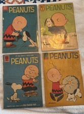 Vintage Peanuts Dell Comic Books Set Of 4 picture