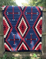 Navajo Style Rug Chiefs Blanket Revival Weaving Moki Spiderwoman Diamond Zapotec picture