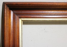 SUPERB ANTIQUE FIT 10 X 12 VICTORIAN PICTURE FRAME GOLD GILT WALNUT WOOD SQ NAIL picture