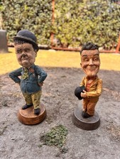 Vintage  RARE Esco Laurel And Hardy HUGE Chalkware Figures Statues picture