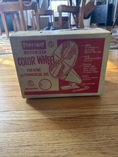 NOS VTG Penetray Motorized Color Wheel Aluminum Christmas Tree Light picture