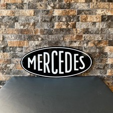 1909 Mercedes-Benz Oval Emblem – First Official Logo Metal Sign  (20x45 cm) picture