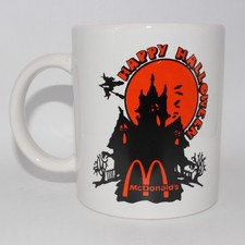 VINTAGE 1990s McDonald's Ceramic Halloween Mug Haunted House Ghost Blank Base picture