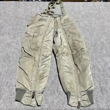 Vintage A-11D Flying Trousers Men's 32 Green W/Suspenders Military 1961 FLAWS* picture