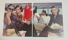 Valentino 2 page magazine advertisement fashion spread from 2000 picture