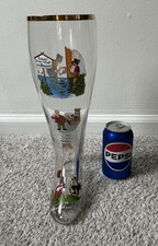 Huge Vtg Authentic 2L German Beer Glass Boot 14” Das Bier Oktoberfest Beerfest picture