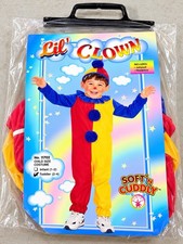 Vintage 1990s Children’s Halloween Clown Costume - NEW - Still In Package picture