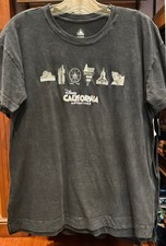 Disney Disneyland California Adventure Attractions Checklist T-Shirt X-LARGE  picture