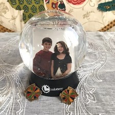 California Lottery Lotto 2 Hat Pins Photo Snow Globe Promotional Advertisement picture