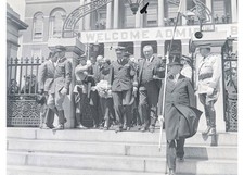 1935 Admiral Richard Byrd Antarctic Welcome Boston State House Glass Negative picture