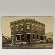 First National Bank Building, Amesville Ohio RPPC Postcard picture