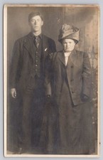 1912 RPPC Couple Portrait Hollywood King Co WA Postmarked Oregon picture