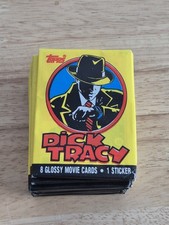 1990 Topps Dick Tracy Movie Factory Sealed Trading Card 10 Wax Packs Vintage  picture