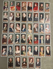 1935 Carreras Tobacco Cards_ CELEBRITIES OF BRITISH HISTORY_  Set of 45 picture