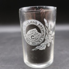 Circa 1910 Grand Island Brewing Etched Logo Glass, Nebraska PRE PRO 1 picture