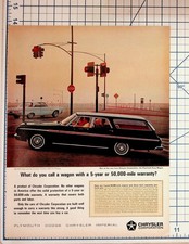 1964 Plymouth Fury Wagon Car Magazine Ad Chrysler Warranty Vintage Auto Ephemera picture