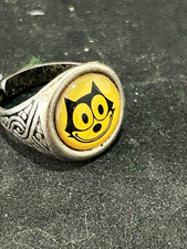 Vintage 1950's-1960's Brass FELIX THE CAT Bubble Gum Machine Ring picture