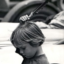 c1970s Child with Bird Feather 7