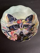 Anthropologie Starla M. Halfmann Plate Dusk Raccoon Dessert 8