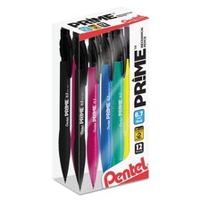 Pentel Prime Mechanical Pencil 0.7mm, Assorted Barrels Clear Box of 12 (AX7PC12M picture