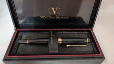 Valentino Garavani Black & Gold Ballpoint Pen W/Box Vintage Ink Out picture