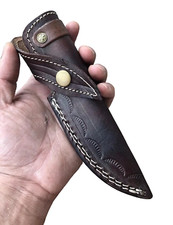 HandMade Genuine LEATHER Knife Sheath Fixed Blade Knife Case Vertical Horizontal picture