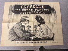 1970 Farrell’s Ice Cream Parlour Menu Vintage Fold Out Retro USA picture