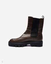 Dries van Noten Brown Smooth Leather Boots Mens EU 41 picture