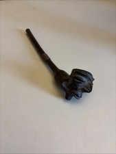 Vintage African Wood Hand Carved Tribal Tobacco Pipe Uganda picture