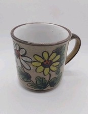 Vintage Otagiri Japan Stoneware Mug Floral Daisy Handpainted Replacement picture