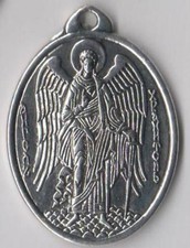 Striking Large Orthodox St. Michael Oval Religious Medal picture