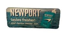 Vintage 1960s Newport Filter Cigarettes King Size Metal Advertising Sign 12 x 30 picture