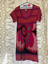 Missoni Women’s Multicolor Knit Scoop Neck Short Sleeve Striped Dress, Size 4 picture