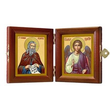 Orthodox Folding Dyptich Icon 3.15x3.55in/6.3x3.55in 