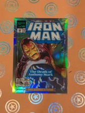 2024 UD Marvel Masterpieces 92 Platinum Iron Man Variant covers Rainbow... picture