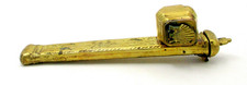 Antique Ottoman Brass Divit Pen Case Inkwell Engraved Floral Design 19th Century picture