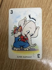 Walt Disney 1938 Castell Shuffled Symphonies Blue Back Card Elmer Elephant Rare picture