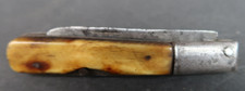 RARE VINTAGE / ANTIQUE 1800'S EDWARD FURNESS FOLDING KNIFE BARLOW BONE HANDLE picture