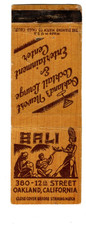 BALI matchbook matchcover -OAKLAND, CALIFORNIA - TIKI - GIRLIE picture