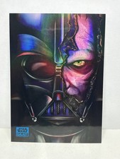 2024 Topps Star Wars Chrome Galaxy Darth Vader Vs Obi-Wan Kenobi Blue /150 PD-12 picture