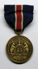 VINTAGE 1917-1919 WW I Missouri National Guard for Service Victory Medal picture