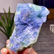 457G  Natural blue green fluorite cubic mineral crystal sample/China picture