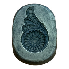Antique Old Vintage Handcrafted Bronze Unique Shape Figure Engraved Die Jewelry picture