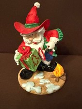 Vintage 1994 Enesco JUST-BE-CLAUS GOES WEST SANTA BRANDING FIGURINE picture