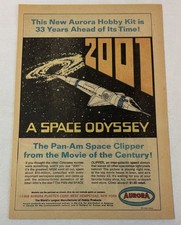 1968 Aurora model kit ad page ~ 2001 A SPACE ODYSSEY PAN AM SPACE CLIPPER picture