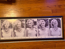 RARE 1991 Marilyn Monroe Framed Black & White Lithograph 38x14 picture