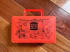 Vintage Original Red Vintage Plastic Burger King Lunch Box Whirley - USA picture