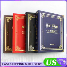 300pcs Banknote Album Book Collection Storage Sheet Paper Money Currency Page US picture